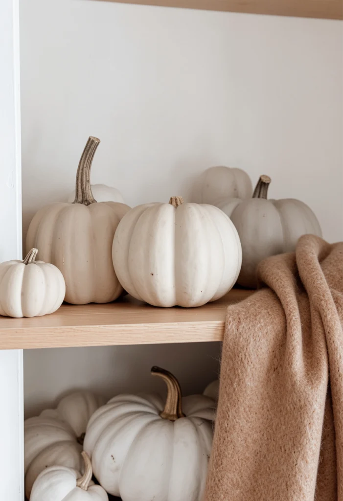  Neutral Tone Pumpkin Decor