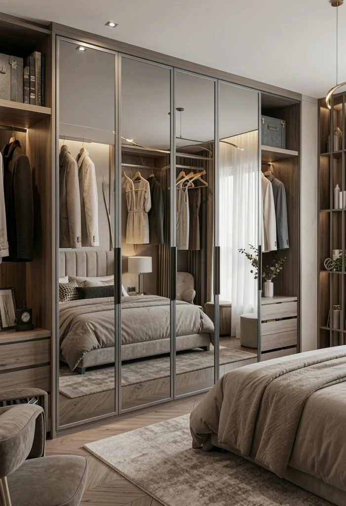 . Built-In Wardrobes with Sleek Design