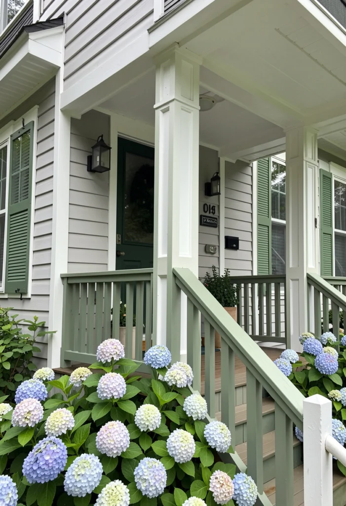 Pale Gray with Soft Eucalyptus Green