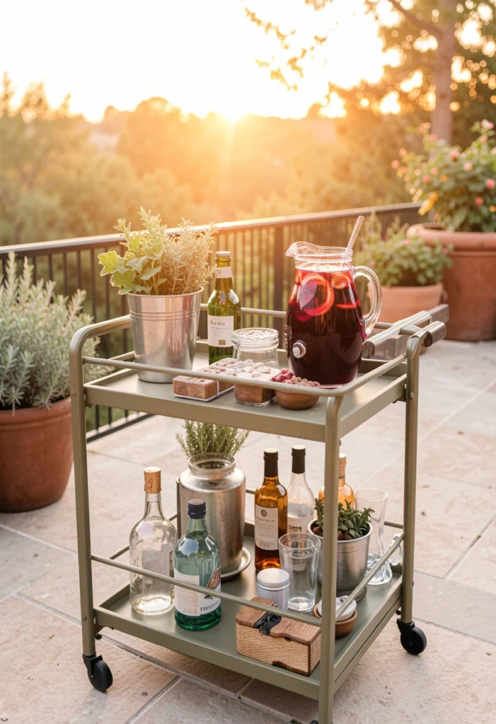 Use a Portable Bar Cart