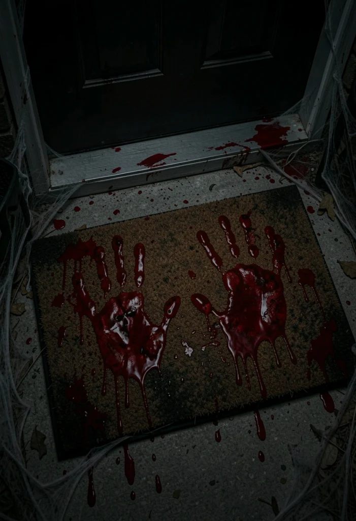 Bloody Handprint Horror Mat