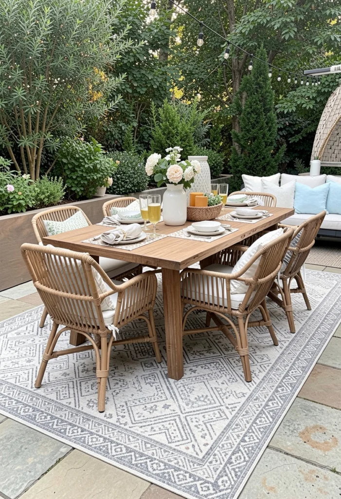 Define the Space with an Outdoor Rug