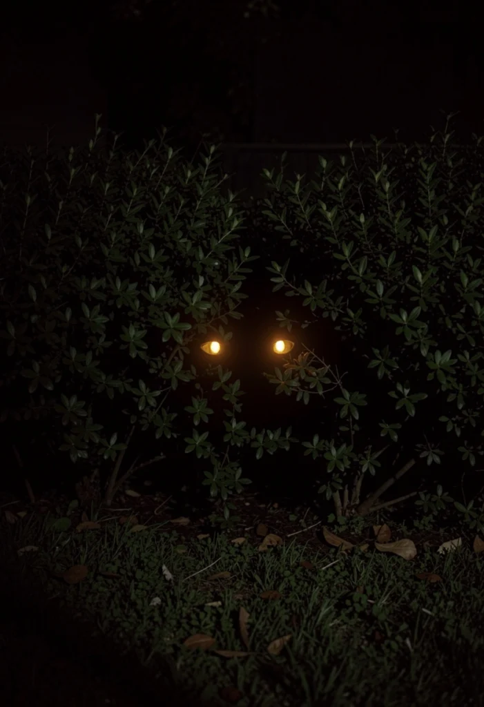 Glowing Eyes in the Bushes