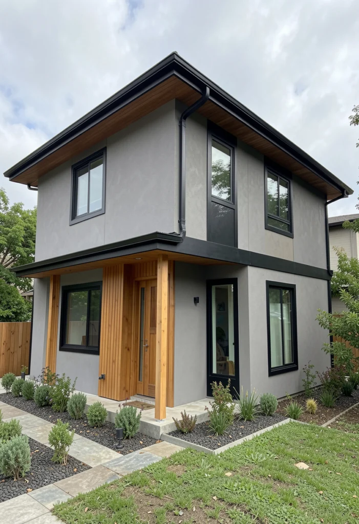  Gray with Black and Wood Combo