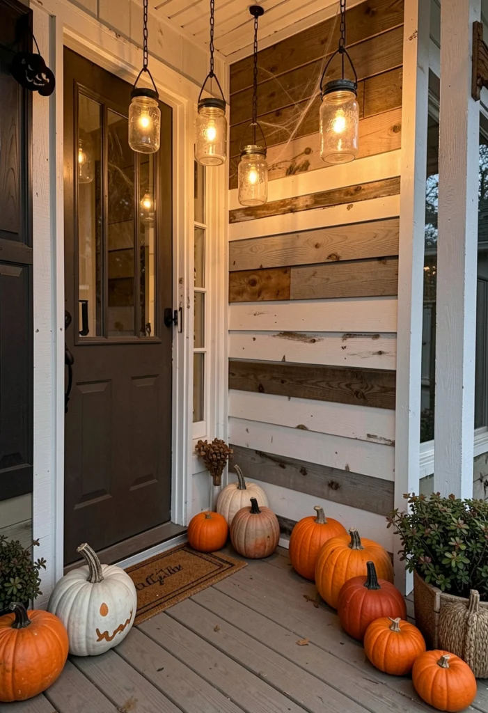 Hanging Mason Jar Lantern Wall