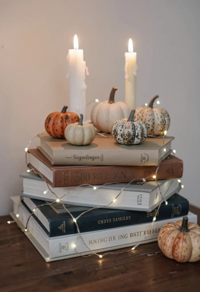 Spooky Book Stack Decor